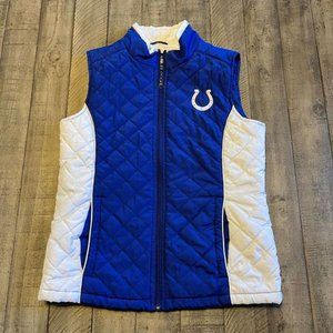 NWOT NFL TEAM APPAREL Indianapolis Colts Women’s Puffer Vest Size Small